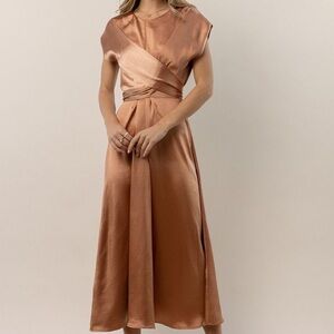 Bohme Rosalind Midi Dress Copper